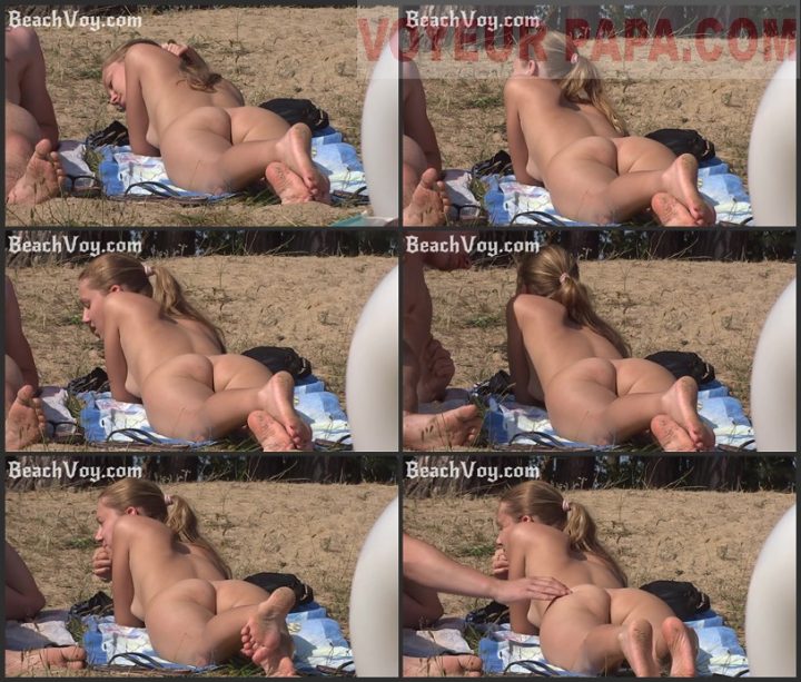 !!BONUS VEEKEND VIDEO!!BEACH VOY!!Blonde Enjoying The Sun (2)
