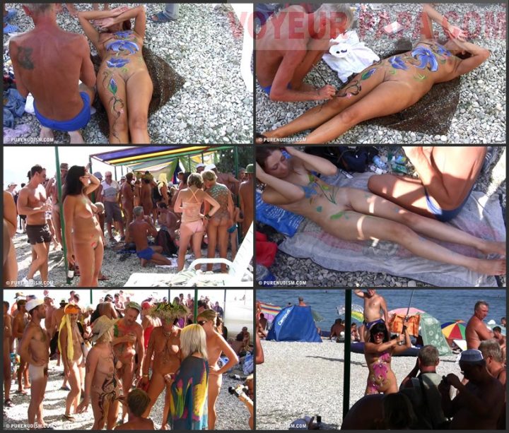Family Pure Nudism Nudist Art Beach Party 3