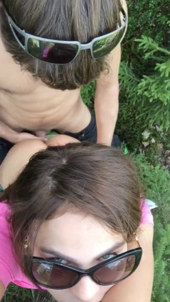 Outdoor sex selfie